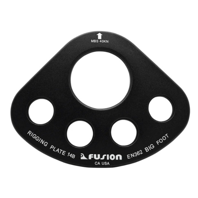 FUSION Big Foot Aluminum Large 5 Hole Rigging Plate - FP-8144-2-BLK