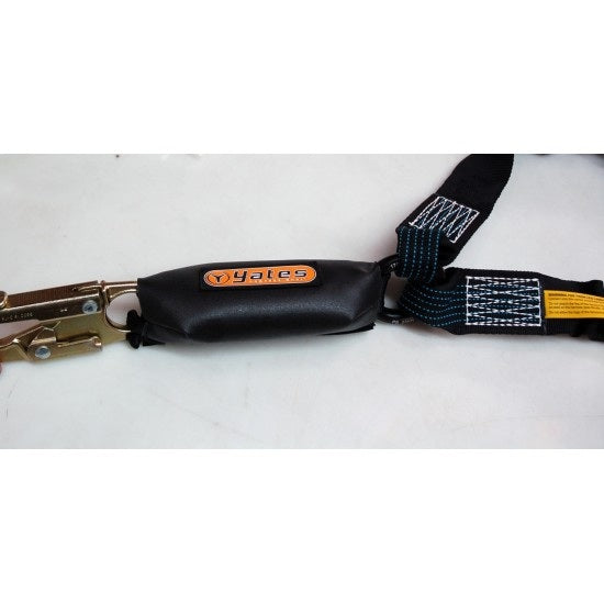Yates Dual Leg 6' Bungy Fall Arrest Lanyard - Aluminum Scaffold Hooks - 6-12' Free Fal - 881-12