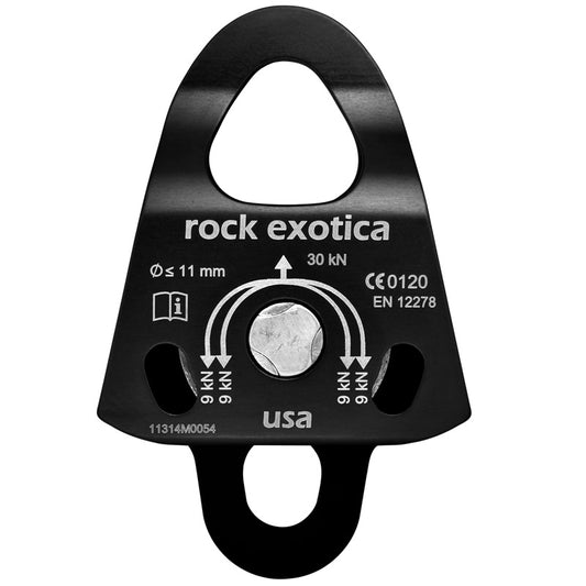Rock Exotica - Machined Rescue Pulley (Double/Black) - P22 D-B